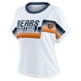 thumbnail image 2 of Women's WEAR by Erin Andrews White Chicago Bears Cropped Center Stripe Dolman T-Shirt, 2 of 6