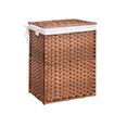 thumbnail image 6 of Laundry Hamper With Lid PE Rattan Powder Coating Frame Clothes Hampers with 01 Removable Bags, 100L, Brown Color, 6 of 8