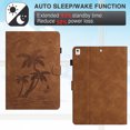thumbnail image 2 of Allytechgroup Case for iPad 9th Generation 10.2" with Stand/ Pencil Holder/Card Pockets/Magnetic Smart PU Leather Embossed Flower Folio Wallet [Auto Wake/Sleep] Cover for iPad 10.2 inch 2021, Brown, 2 of 10