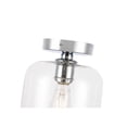 thumbnail image 6 of Indoor Modern Home Decor Bright Collier 1 Light Chrome And Clear Glass Flush Mount, 6 of 13