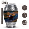thumbnail image 2 of JAGASY Bike Miniature Urn for Ashes Adult Male, Black Small Urns for Human Ashes Keepsake, Road & Grassy Landscape Decorative Urns for Father, Mini Memorial Urn for Mother, (3 Inch), 2 of 7