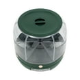 thumbnail image 3 of Dark Green 6Grid Rice Dispenser Sorted Rotating Dry Food Grain Storage Container, 3 of 15