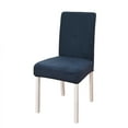 thumbnail image 1 of Simple Chair Cover Seat and Rest In One Half Package M Chair Protective Cover Polar Fleece Material Elastic Striped Grid for Dining Hotel Home Use, 1 of 8
