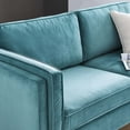 thumbnail image 5 of Sofa, Velvet, Blue, Modern Contemporary Urban Design, Living Lounge Room Hotel Lobby Hospitality, 5 of 10