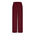 thumbnail image 6 of Diufon Corduroy Pants Women Elastic High Waist Straight Leg Cropped Trouser Casual Fall Winter Capris Clothes, 6 of 8