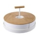 thumbnail image 2 of Fuente para servir multiseccional con cubierta protectora para aperitivos y dulces Blanco con asa, 2 of 9