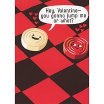 RSVP White and Red Checkers: You Gonna Jump Me or What Funny / Humorous Valentine's Day Card