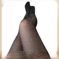 thumbnail image 1 of Medias de red con incrustaciones de diamantes europeos y americanos, medias de red con diamantes, medias de red, leggings, medias para mujer, 1 of 5