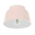 thumbnail image 5 of Hunter - Cranbrook 1-light Blush Pink, Medium Size Flush Mount Light, Dimmable, Modern Style, Bell Shaped, for Bedrooms, Dining, Living Rooms - 19172, 5 of 7