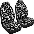 Black and White Dog Paws Car Seat Covers Universal Fit Seat