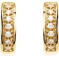 thumbnail image 2 of 1/6 ct tw SI1 G-H Diamond Hoop Earrings in 14k Yellow Gold, 2 of 4