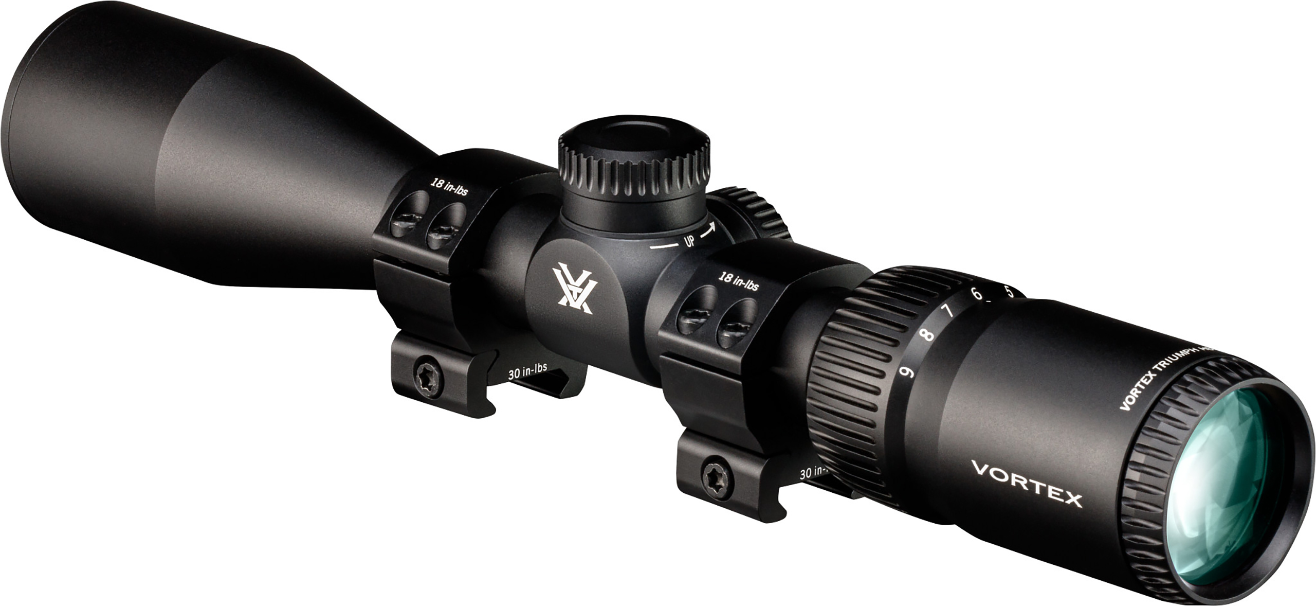 Vortex Triumph HD 3-9x40 Second Focal Plane, 1-inch Tube Riflescope Kit - Dead-Hold BDC (MOA) Reticle,  1" Hunter Rings - 0.90" Low Height, Neoprene Cover