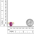 thumbnail image 6 of Gem Stone King 18K Yellow Gold Plated Silver 3-Stone Engagement Ring Created Sapphire Moissanite (6.80 Cttw), 6 of 6
