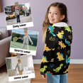 thumbnail image 7 of Chririnla Cute Dinosaur Pattern Fuzzy Zip Up Hoodie for Youth and Boys - Lightweight Athletic Wear with Pockets for Gym Run and Casual, 7 of 7