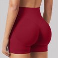 thumbnail image 4 of KPOPLK Women's Biker Shorts 4" - Yoga Shorts No Front Seam High Waisted Womens Workout Gym Booty Scrunch Butt Shorts,Wine,Size S, 4 of 5