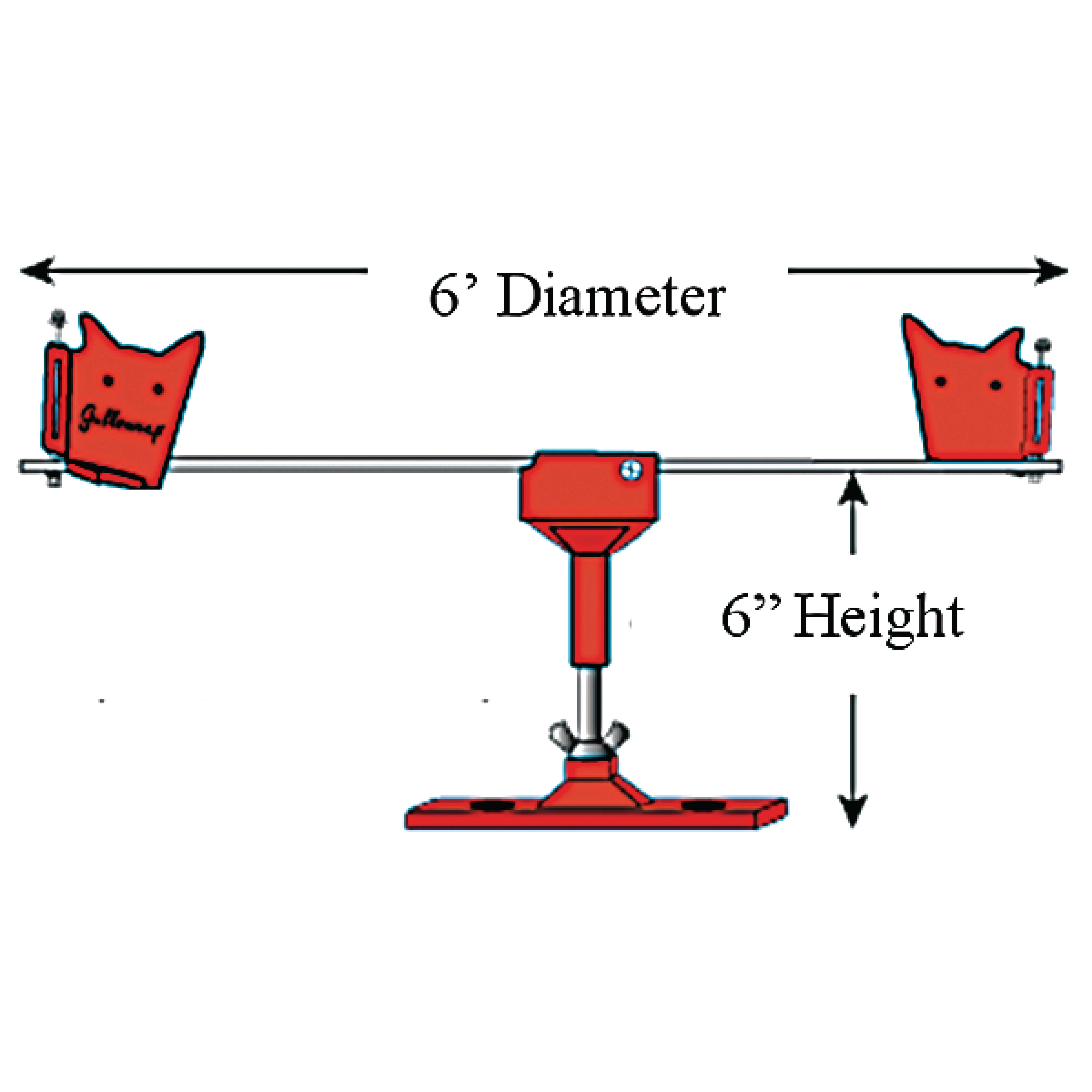 Gullsweep GS1 6' Bird Deterrent Boat System with Deck Mount