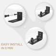 thumbnail image 3 of Sliding Barn Door Bottom Floor Guide, Adjustable Roller, Wall Mount System, Flush Flat Bottom Design, 2 Assembly Configuration Options, Fits All Door Sizes, Black, 3 of 5