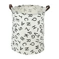 thumbnail image 1 of Cesta de lavandería cilíndrica plegable de 60L de Unique Bargains 1 Pc para la sala de lavandería 19.69"x15.75" Letra negra, 1 of 6