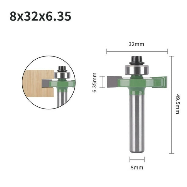 Optional 8mm Shank TSlot Router Bit with Bearing Milling Cutter