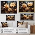 thumbnail image 4 of Designart "Tranquil Golden Lotus III" Lotus Floater Framed Canvas Wall Art, 4 of 5