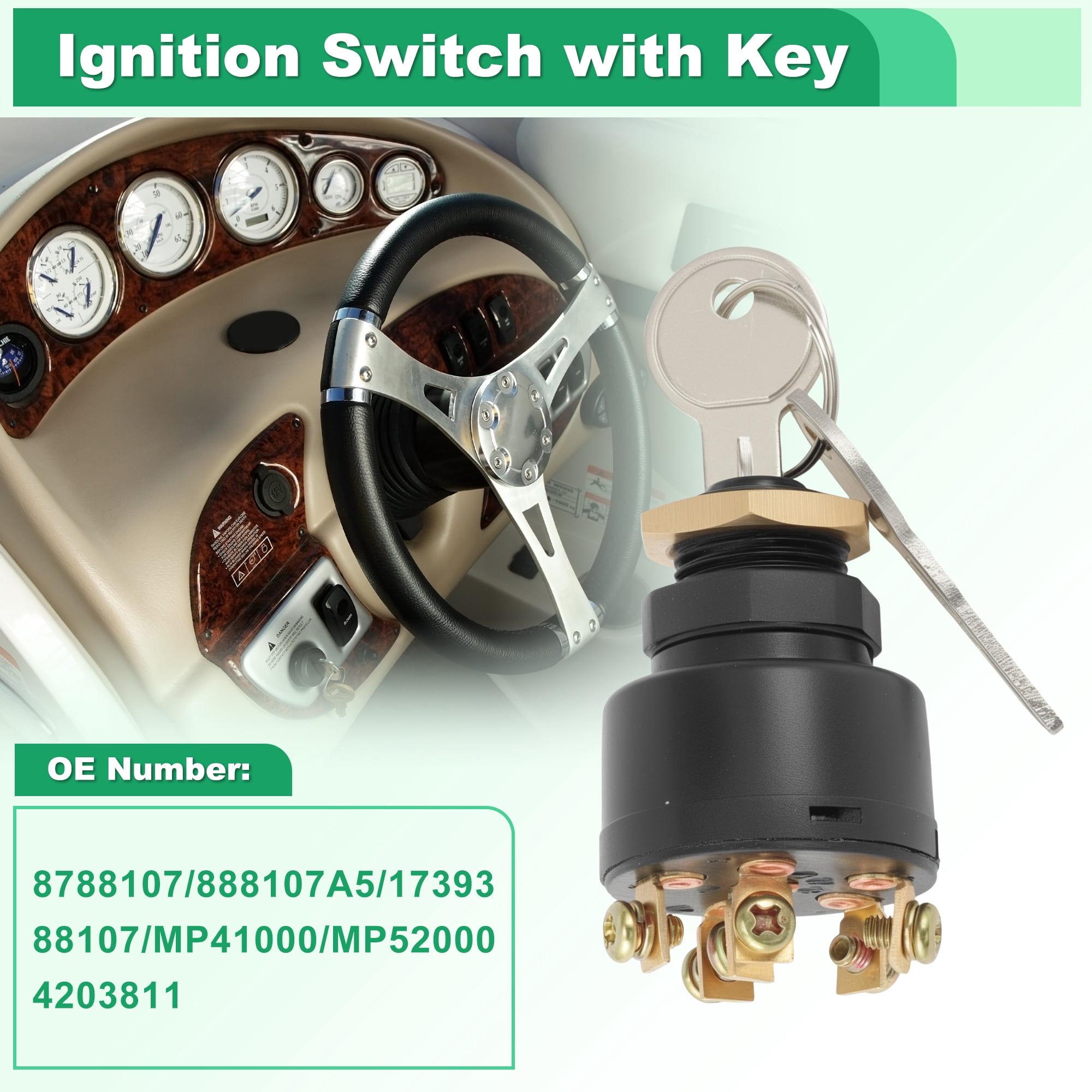 Unique Bargains Marine Ignition Switch with Keys Fit for Sierra MP41000 MP52000