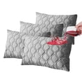 thumbnail image 1 of Amorosa 4 Piezas Fundas de Almohadas Impermeable de Triple Capa Funda de Almohada Sofá Transpirable Protector de AlmohadaI Lavable Máquina para Hogar Hotel Gris Estándar-50*80cm, 1 of 7
