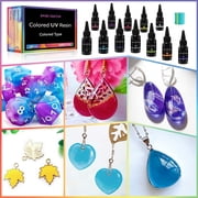 Bond Craftor 360g Colored UV Resin Kit, Clear Odorless Fast Curing Bubble Free for Jewelry Making DIY Crafts