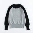 thumbnail image 2 of Kogui Boys Sweaters Toddler Boys Long Sleeve Pullover Sweaters Kids Winter Knit Crewneck Sweatshirt Size 3T 4T (Grey,3-4 Years), 2 of 7
