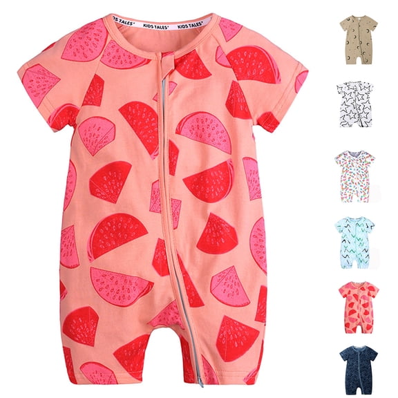 Swuxness Toddler Thin Short Sleeve Rompers Girls Boys Breathable Casual Climbing Suits