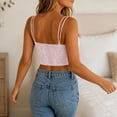 thumbnail image 7 of Annhoo Bralette for Women V Neck Spaghetti Strap Underwear Wrap Backless Double-Layered Basic Camisoles, 7 of 7