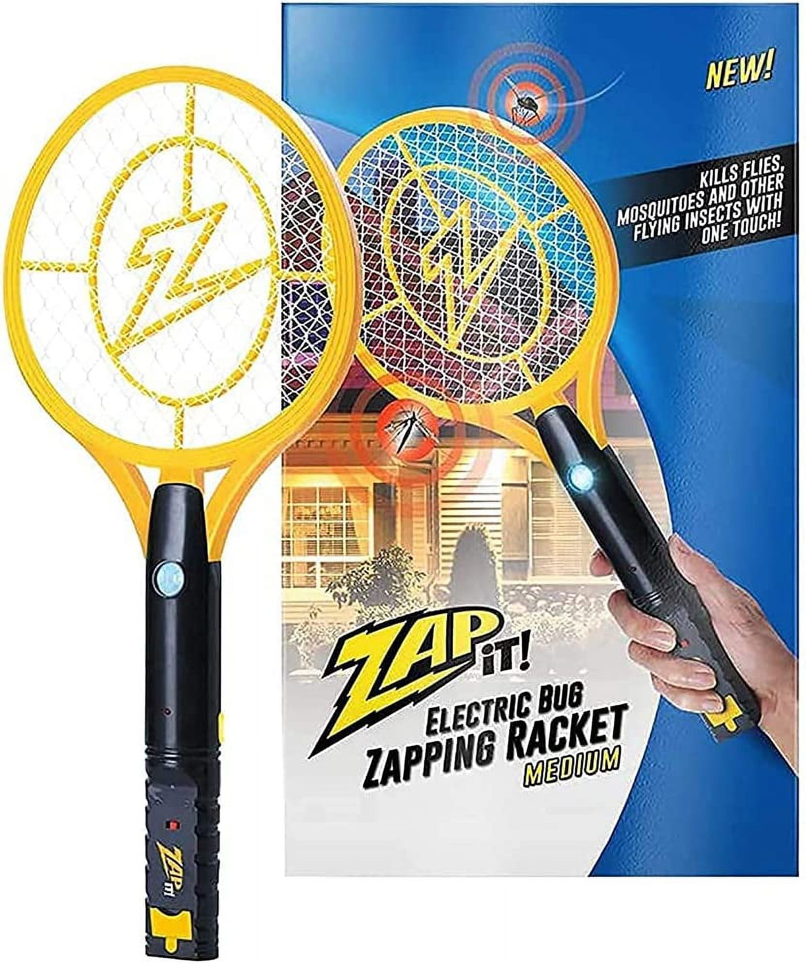 Beastron Zanzariera Elettrica 3000V - Racchetta Ammazza Insetti USB Ricaricabile Con LED, Doppia Rete Di Sicurezza, Grande