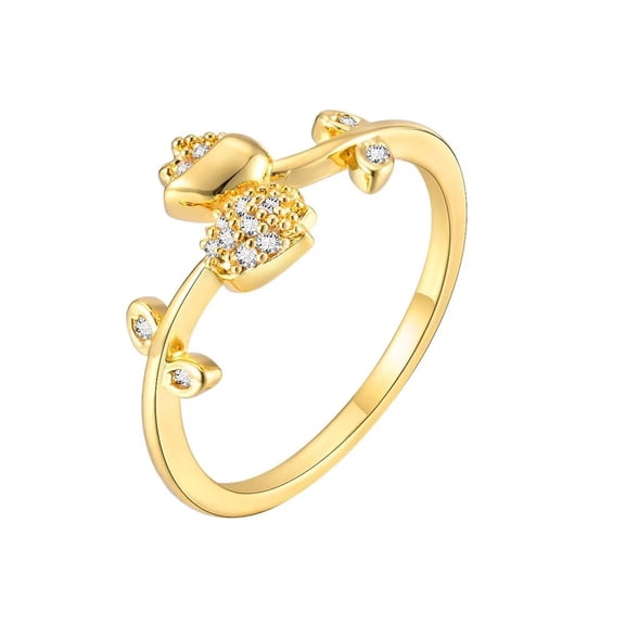 PAURO Women's Stainless Steel Tulip Flowers Open Adjustable Statement Thumb Pinky Ring