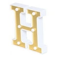thumbnail image 6 of BalsaCircle 6" Gold H Marquee Warm White LED Lighted Sign Wedding Graduation Party Decorations, 6 of 8