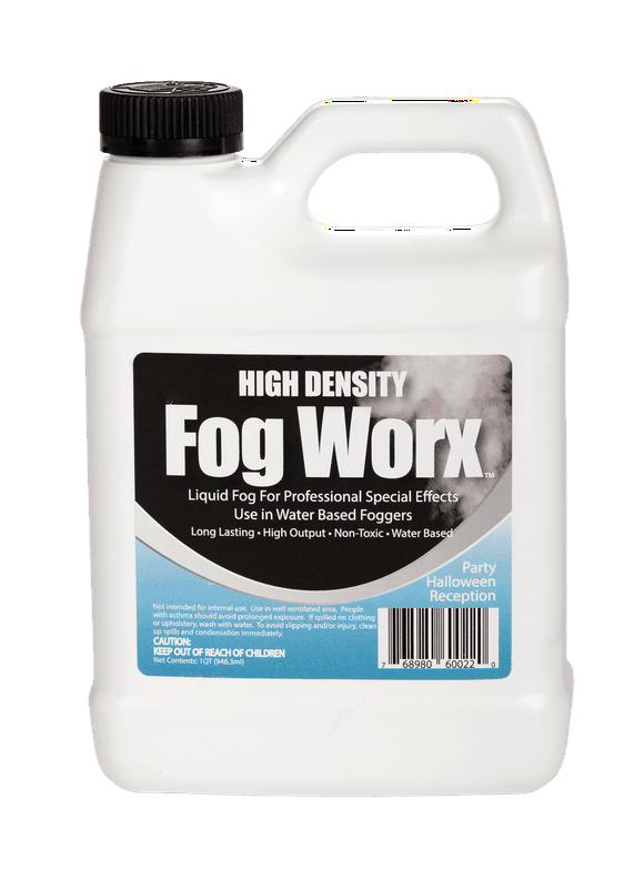FogWorx Extreme High Density Fog Juice - Long Lasting, High Output, Water Based Fog Machine Fluid - 1 Quart, 32 ounces