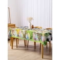 thumbnail image 3 of Easter Rectangle Tablecloth, Spring Rabbit Sheep Duck Eggs Plants Black Plaid Waterproof & StainResistant Tablecloth, Washable Oil-proof Table Cover for Dining/Party/Wedding/Camping/Buffet 54x108 In, 3 of 9