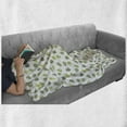 thumbnail image 6 of Jungle Leaves Soft Flannel Fleece Throw Blanket, Palm Leaf Silhouettes Pattern Hawaiian and Beachy Island Theme, Cozy Plush for Indoor and Outdoor Use, 50" x 70", Lime Green Olive Green, by Ambesonne, 6 of 6