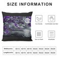 thumbnail image 5 of Orinice Purple Flowers Full Moon Graphic Decorative Pillow Cover for Home Couch Living Room Bed Sofa Soft and Durable Pillow Case 1PC 12x12in, 5 of 5