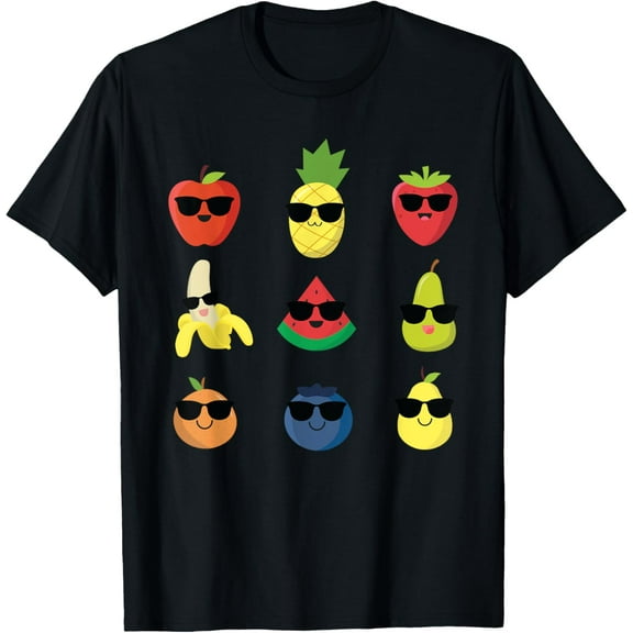 Fruit Sunglasses Shirts Short Sleeve Mens T-Shirt