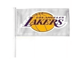 Los Angeles Lakers 2010 NBA Championship 11X14 Window Mount 2-Sided Car Flag NEW