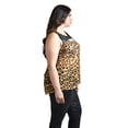 thumbnail image 2 of Blusa animal print con vinipiel Roman Fashion /Tallas Extras, 212 (Anima print) cafe 40, 2 of 5