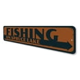 thumbnail image 4 of Fishing Sign, Lake Name Directional Arrow Sign, Custom Lake House Sign, Lake House Aluminum Decor - 4x18 inches, 4 of 4