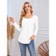 thumbnail image 4 of Suéteres Plisados de Larga para Mujer, Blusas Casuales y Elegantes de Cuello Redondo, Camisas Holgadas, Ropa de Otoño. XXL, 4 of 8