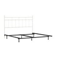 thumbnail image 3 of Hillsdale Furniture Providence Metal King Headboard and Bed Frame with Spindle Design, Soft White, 3 of 12
