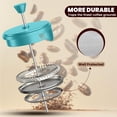 thumbnail image 5 of Utopia Kitchen Borosilicate Glass French Press Coffee Maker 34 Oz, Heat-Resistant Cafetiere & Tea Maker, Thickened Glass Coffee Press for Travel and Camping, Black, 5 of 7