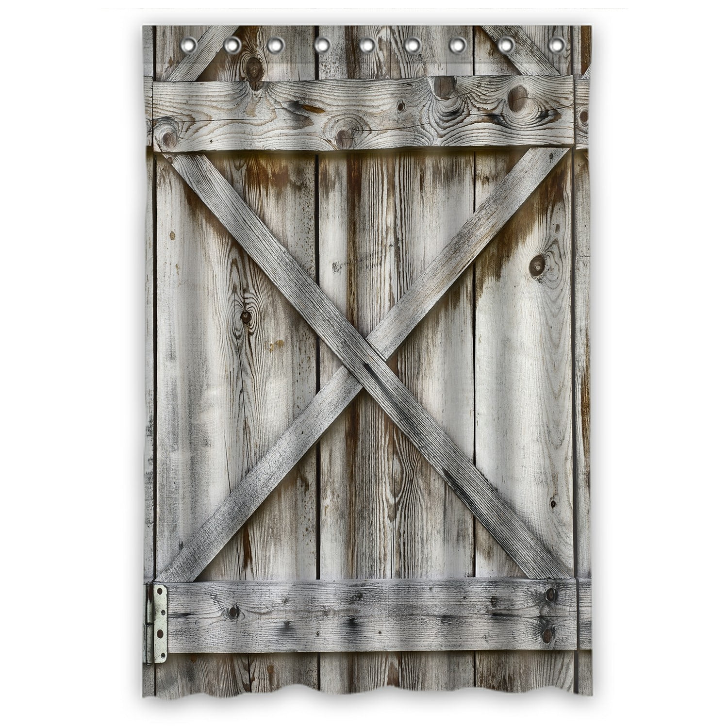 ECZJNT Plank Wooden Wall Of Old Barn Shower Curtain And Hooks For Home