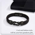 thumbnail image 2 of Infinity Knot Bracelet Leather Bracelet Gifts for Son Grandson Nephew Brother Dad Husband Uncle Grandpa Boyfriend, Easter Graduation Christmas Valentines Fathers Day Birthday Gifts for Boys Men Him, 2 of 5
