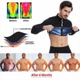 thumbnail image 4 of Sauna Suit for Men Sweat Sauna Jackets Workout Shirt Body Shaper Slimming Fitness Shapewear Long Sleeve Black, 4 of 10