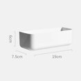 thumbnail image 3 of Estante de baño sin clavos montado en la pared, estante de almacenamiento para el baño, estante de pared, estante de almacenamiento para el baño, estante organizador de pared, 3 of 5