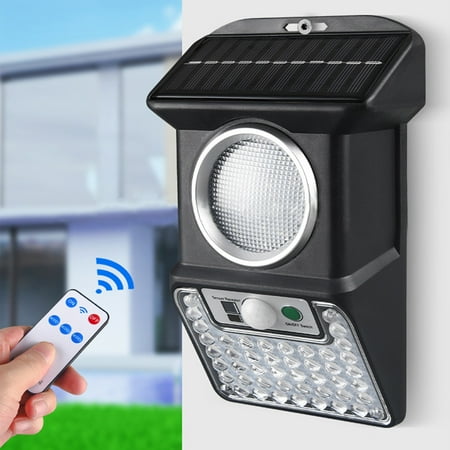 

Solar Outdoor Warnings Lights Motion Sensor Solar Powered Lights IP65 4 Modes With Remote Control Wall Security Lights For Fence Yard Garden Promotional Sale Clearance Sale