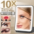 thumbnail image 2 of Espejo de maquillaje Mocado Travel con aumento de 1x/10x con color negro claro, 2 of 8